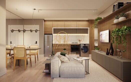 Apartamento de 47m² privativos no Batel – conforto, design e localização estratégica